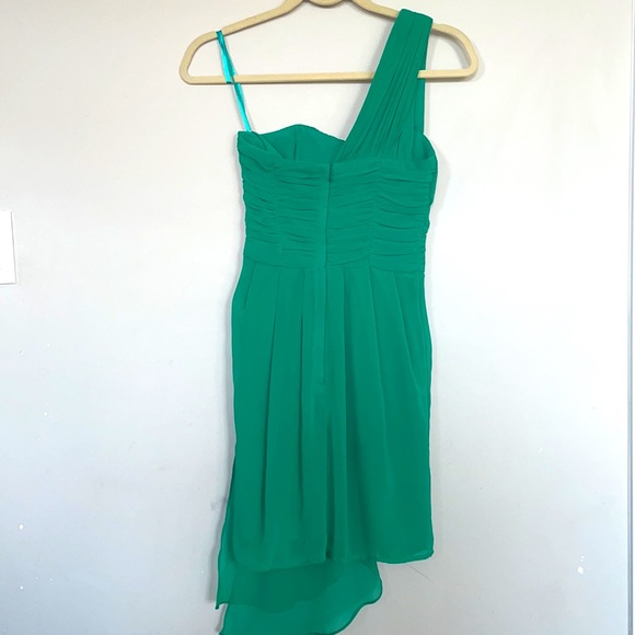 H&M One Shoulder Flowy Green Dress - Picture 4 of 6